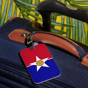 Etiqueta Para Maletas Bandera de Dallas, Texas