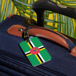 Etiqueta Para Maletas Bandera de Dominica