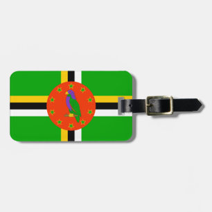Etiqueta Para Maletas Bandera de Dominica