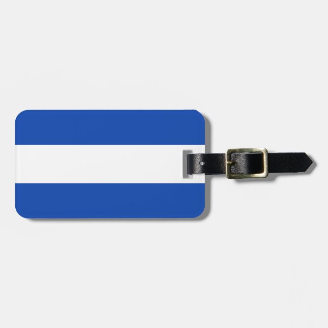Etiqueta Para Maletas Bandera de El Salvador (Frente Horizontal)