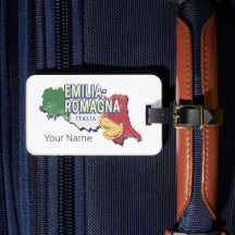 Bandera de Emilia Romagna Italia Mapa Retro Región