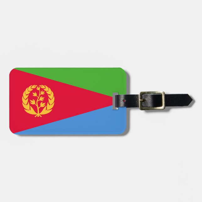 Etiqueta Para Maletas Bandera de Eritrea (Frente Horizontal)
