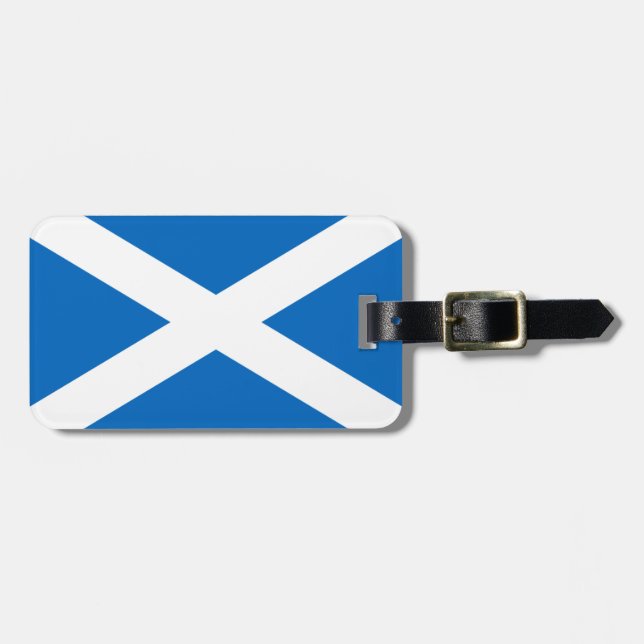 Etiqueta Para Maletas Bandera de Escocia (Frente Horizontal)
