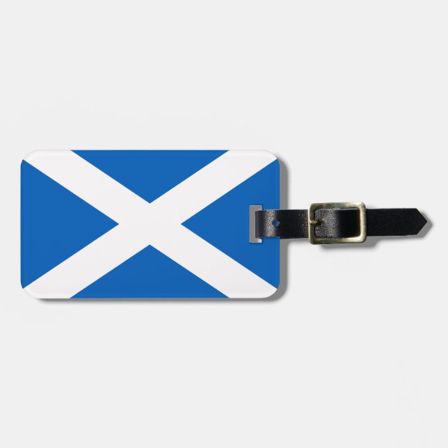 Etiqueta Para Maletas Bandera de Escocia (Frente Horizontal)