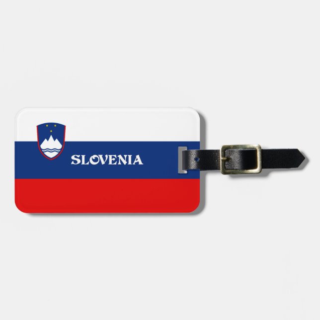 Etiqueta Para Maletas Bandera de Eslovenia (Frente Horizontal)