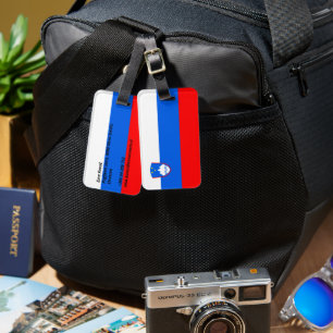 Etiqueta Para Maletas Bandera de Eslovenia