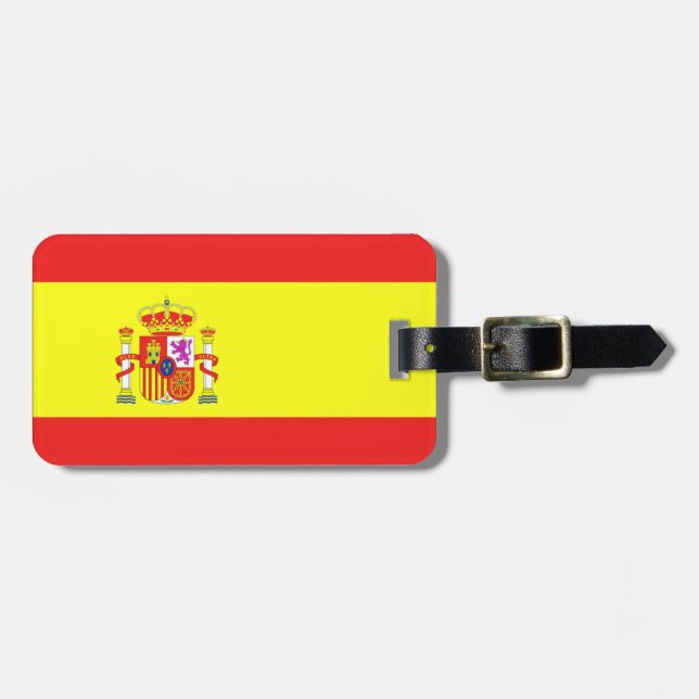 Etiqueta Para Maletas Bandera de España (Frente Horizontal)