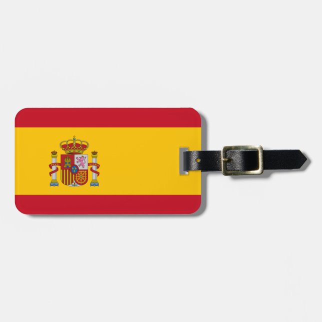 Etiqueta Para Maletas Bandera de España (Frente Horizontal)