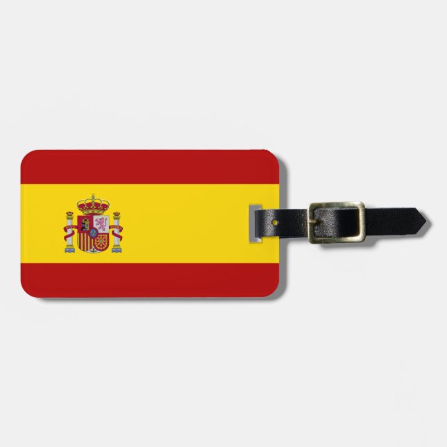 Etiqueta Para Maletas Bandera de España (Frente Horizontal)