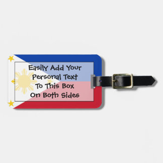 Etiqueta Para Maletas Bandera de Filipinas Easy ID Personal