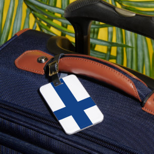 Etiqueta Para Maletas Bandera de Finlandia