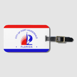 Etiqueta Para Maletas Bandera de Fort Lauderdale, Florida