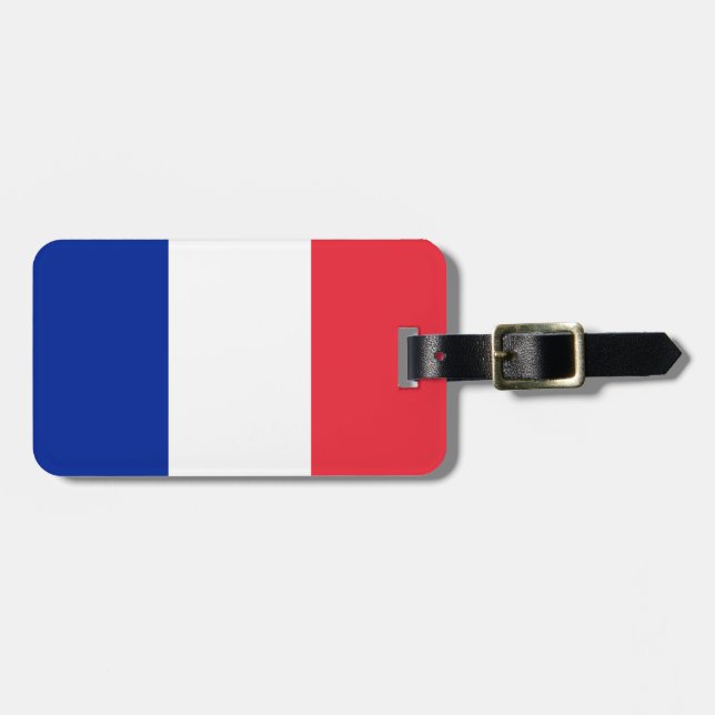 Etiqueta Para Maletas Bandera de Francia (Frente Horizontal)