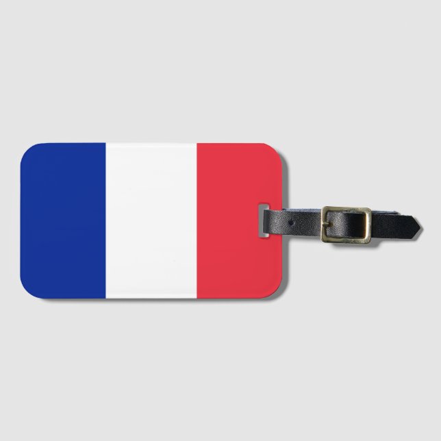 Etiqueta Para Maletas Bandera de Francia (Anverso horizontal)