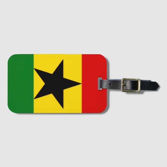 Etiqueta Para Maletas Bandera de Ghana (Anverso horizontal)