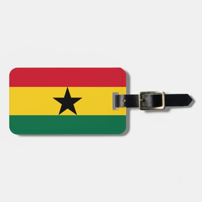 Etiqueta Para Maletas Bandera de Ghana (Frente Horizontal)