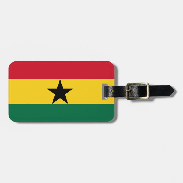 Etiqueta Para Maletas Bandera de Ghana (Frente Horizontal)
