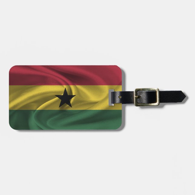 Etiqueta Para Maletas Bandera De Ghana (Frente Horizontal)