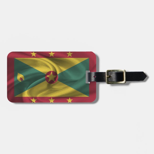 Etiqueta Para Maletas Bandera De Granada (Frente Horizontal)