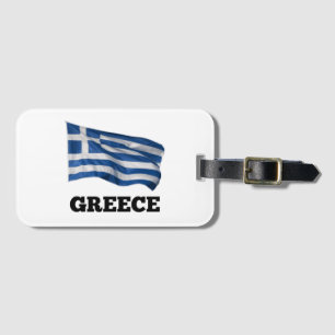 Etiqueta Para Maletas Bandera de Grecia