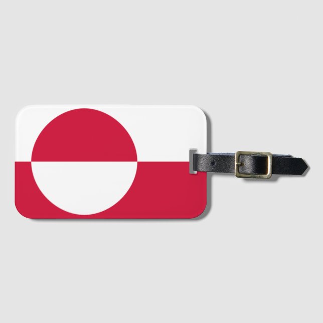 Etiqueta Para Maletas Bandera de Groenlandia (Anverso horizontal)