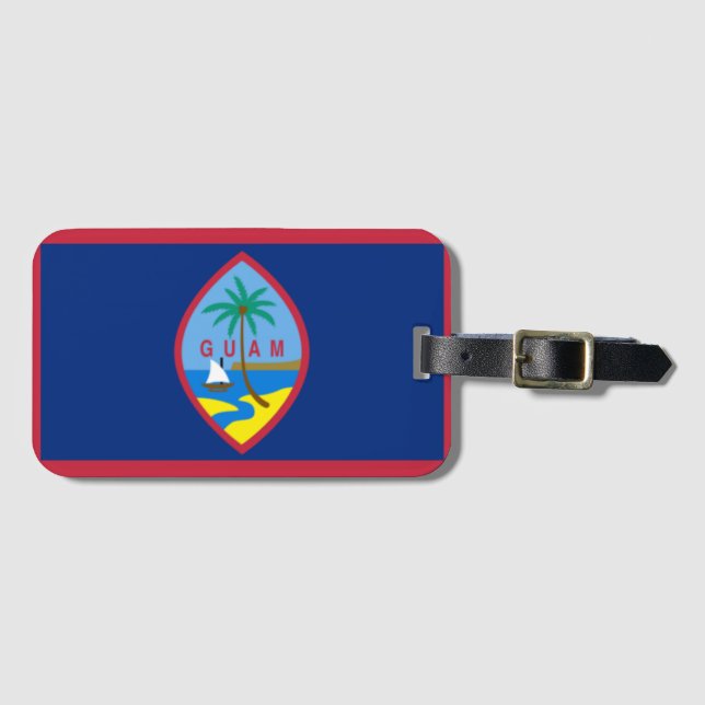 Etiqueta Para Maletas Bandera de Guam (Anverso horizontal)
