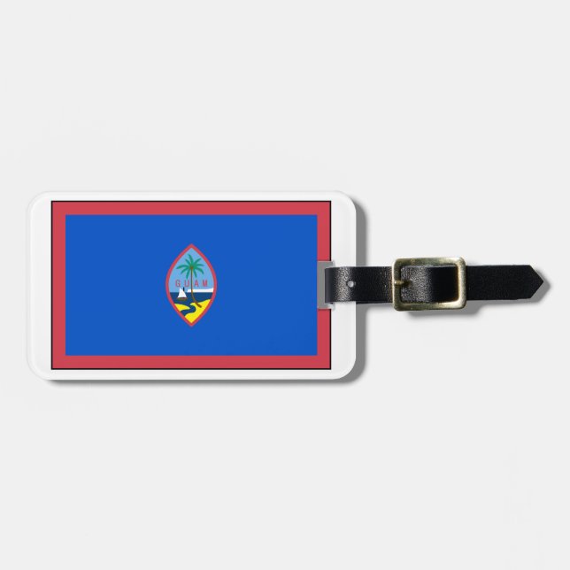 Etiqueta Para Maletas Bandera de Guam (Frente Horizontal)