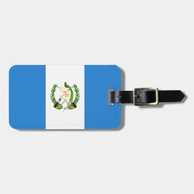 Etiqueta Para Maletas Bandera de Guatemala (Frente Horizontal)
