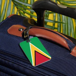 Etiqueta Para Maletas Bandera de Guyana