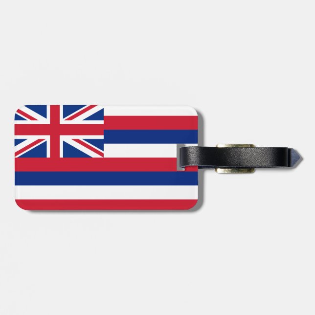 Etiqueta Para Maletas Bandera de Hawaii (Atrás Horizontal)