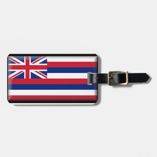 Etiqueta Para Maletas Bandera de Hawaii (Frente Horizontal)