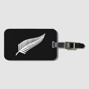 Etiqueta Para Maletas bandera de helecho plateado (NZ)