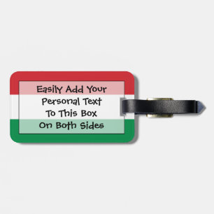 Etiqueta Para Maletas Bandera de Hungría Fácil identificación personal