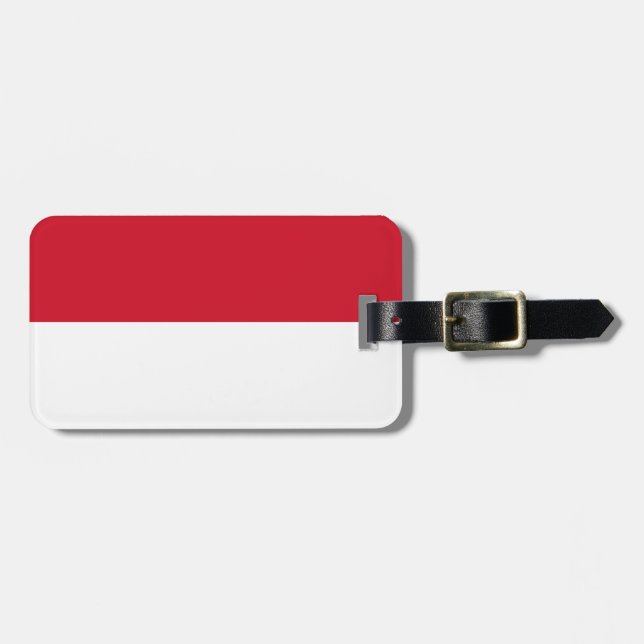 Etiqueta Para Maletas Bandera de Indonesia Fácil identificación personal (Frente Horizontal)