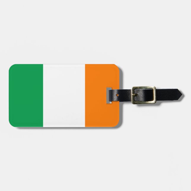 Etiqueta Para Maletas Bandera de Irlanda (Frente Horizontal)