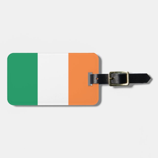 Etiqueta Para Maletas Bandera de Irlanda (Frente Horizontal)
