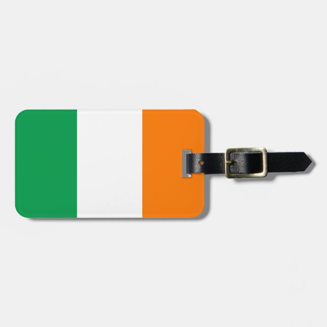 Etiqueta Para Maletas Bandera de Irlanda (Frente Horizontal)