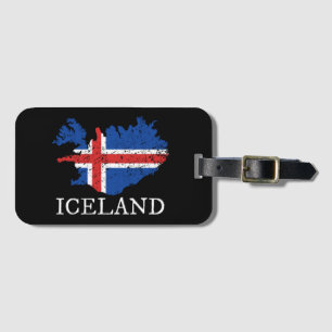 Etiqueta Para Maletas Bandera de Islandia