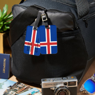 Etiqueta Para Maletas Bandera de Islandia