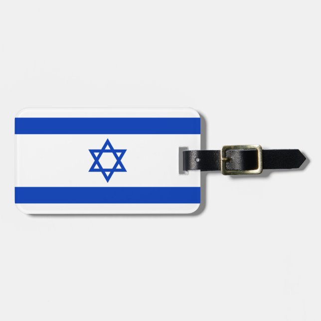 Etiqueta Para Maletas Bandera de Israel (Frente Horizontal)
