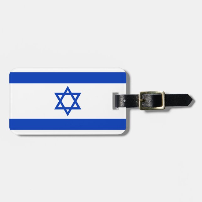 Etiqueta Para Maletas Bandera de Israel (Frente Horizontal)