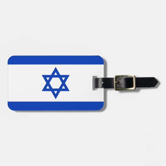 Etiqueta Para Maletas Bandera de Israel (Frente Horizontal)