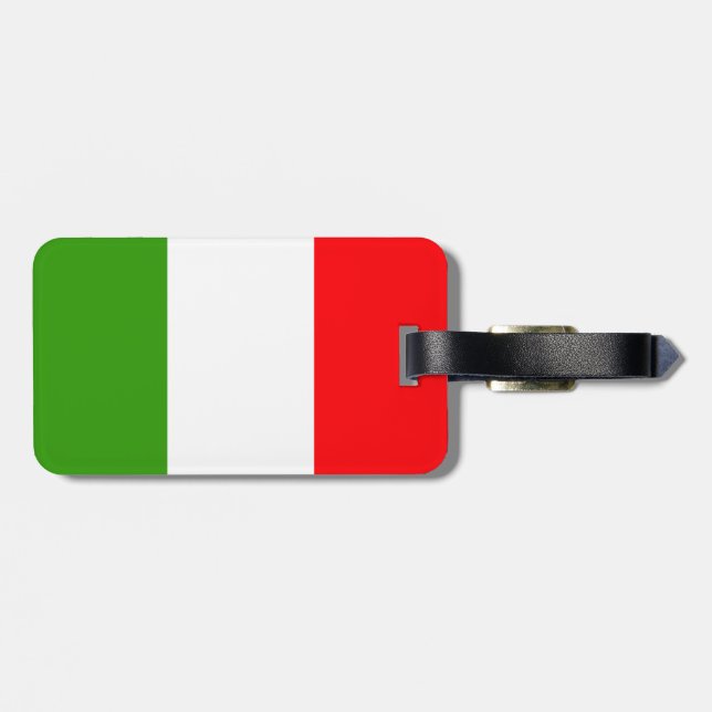 Etiqueta Para Maletas Bandera de Italia (Atrás Horizontal)