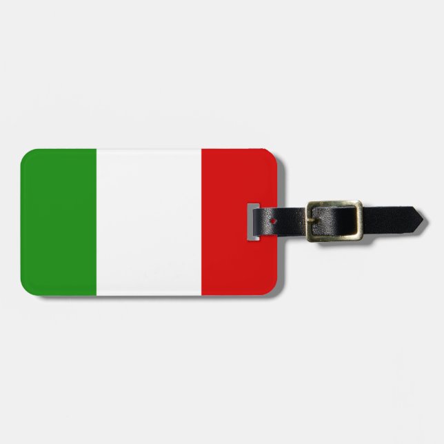 Etiqueta Para Maletas Bandera de Italia (Frente Horizontal)