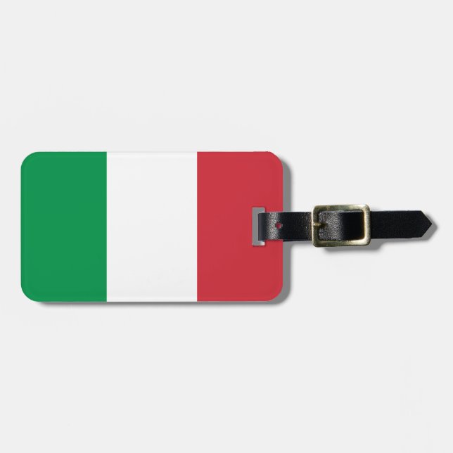 Etiqueta Para Maletas Bandera de Italia (Frente Horizontal)