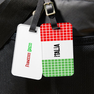 Etiqueta Para Maletas Bandera de Italia