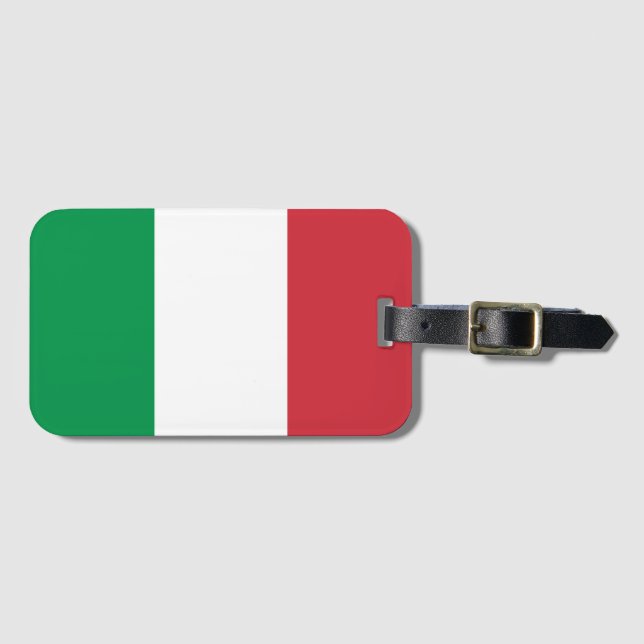 Etiqueta Para Maletas Bandera de Italia (Anverso horizontal)