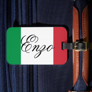 Etiqueta Para Maletas Bandera de Italia Orgullo Italiano País Europa