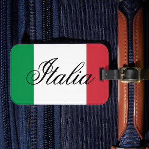 Etiqueta Para Maletas Bandera de Italia Orgullo Italiano País Europa