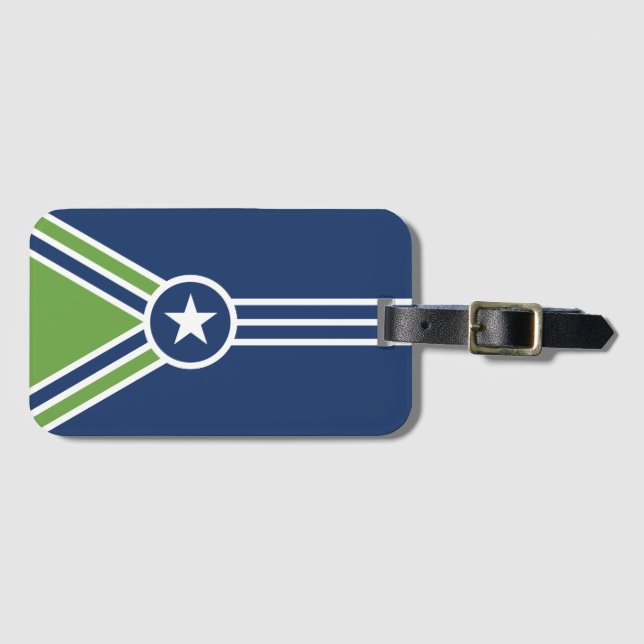 Etiqueta Para Maletas Bandera de Jackson, Tennessee (Anverso horizontal)